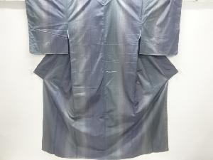 未使用品　雨縞模様織出しお召着物